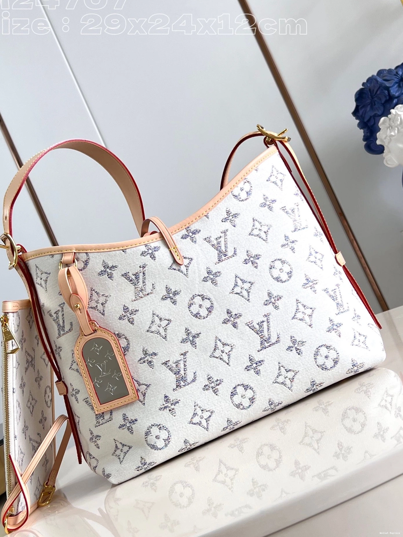 Affordable LOUIS PM-29*24*12cm VUITTON CARRYALL 0806